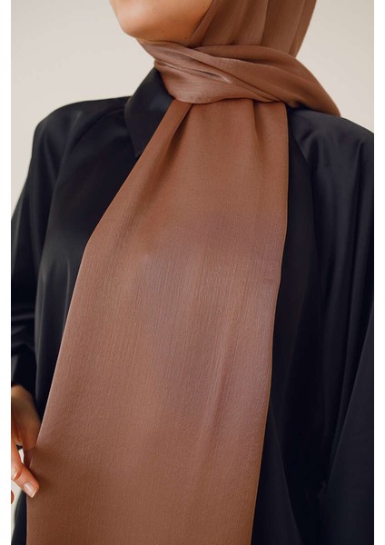 Abiye Janjan Parlak Saten Dokulu Tesettür Abiye Şifon Şal modelleri