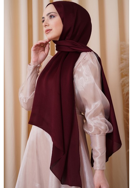 Abiye Janjan Parlak Saten Dokulu Tesettür Abiye Şifon Şal fiyatları