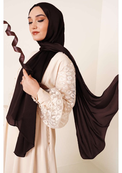 Abiye Janjan Parlak Saten Dokulu Tesettür Abiye Şifon Şal fiyatları