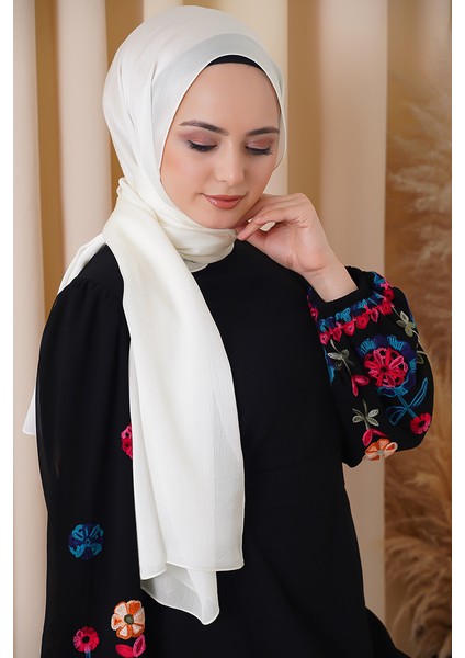 Abiye Janjan Parlak Saten Dokulu Tesettür Abiye Şifon Şal fiyatları