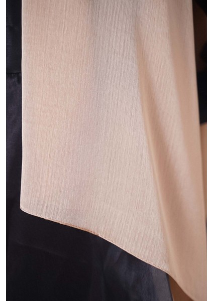 Abiye Janjan Parlak Saten Dokulu Tesettür Abiye Şifon Şal fırsatları