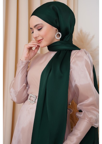 Abiye Janjan Parlak Saten Dokulu Tesettür Abiye Şifon Şal fiyatları