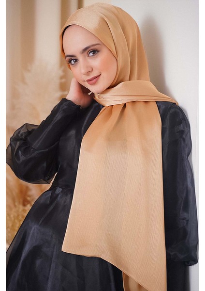 Abiye Janjan Parlak Saten Dokulu Tesettür Abiye Şifon Şal fiyatları