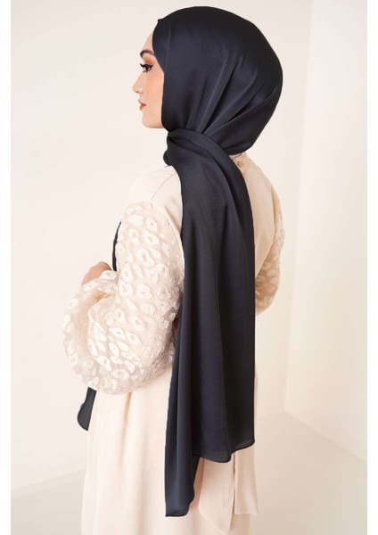 Abiye Janjan Parlak Saten Dokulu Tesettür Abiye Şifon Şal modelleri