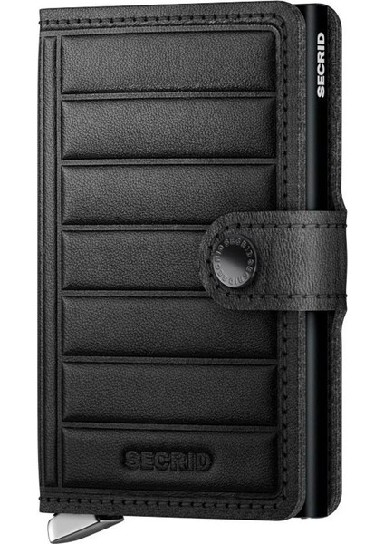 Miniwallet Emboss Lines Black - %100 Orjinal Avrupa Derisi Cüzdan
