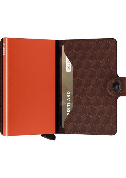 Miniwallet Optical Brown Orange;n/a - %100 Orjinal Avrupa Derisi Cüzdan