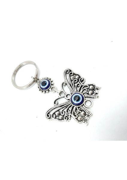 Nazar Boncuğu Anahtarlık Metal Kelebek Figürü Hediyelik Aksesuar fiyatları