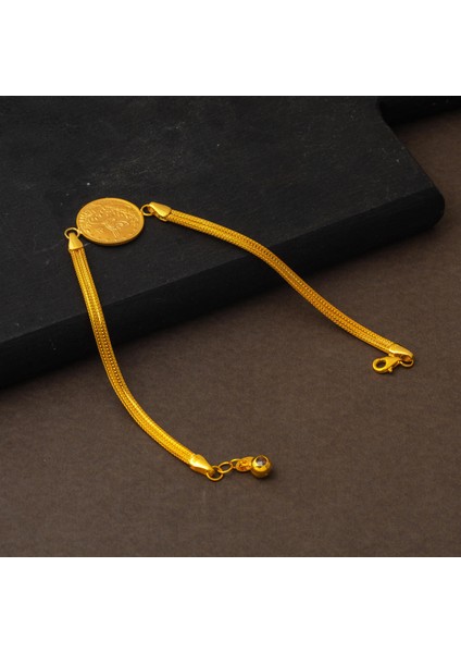 Yarım Reşat Altınlı 14 Ayar Örgü Zincir Bileklik modelleri