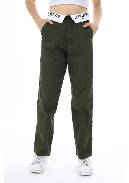 Kız Çocuk Bel Işlemeli Gabardin Pantolon 9-14 Yaş LX253 modelleri