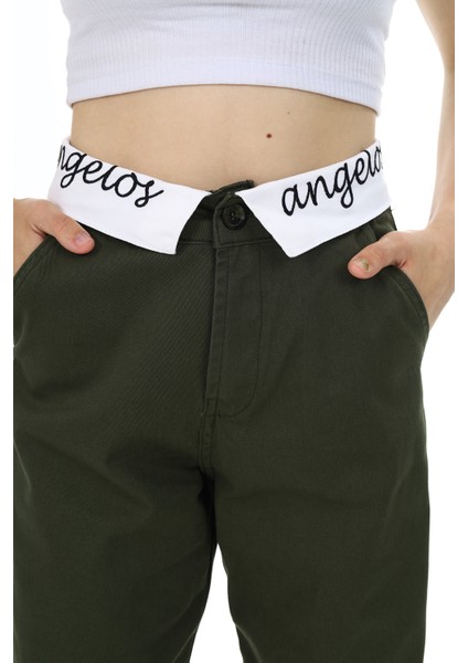 Kız Çocuk Bel Işlemeli Gabardin Pantolon 9-14 Yaş LX253 fırsatları