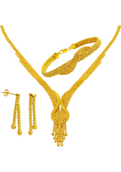Trend Örgü Altın Takı Seti