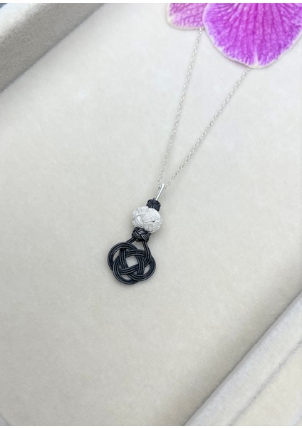 Gümüş Kazaziye Şems Düğümü Kolye Küpe Set - SET09