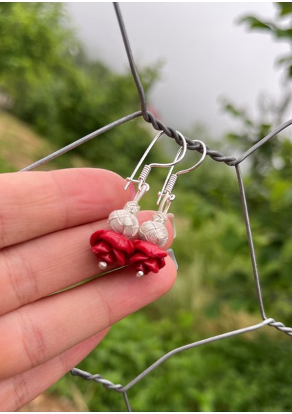 Gül Detaylı Gümüş Kazaziye Küpe fiyatları