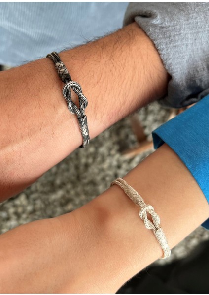 Biri Size Biri Sevdiğinize Gümüş Kazaziye Gemici Düğümü Bileklik fiyatları