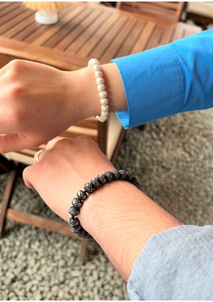 Çiftler Serisi Gümüş Kazaziye Toplu Bileklik - Biri Size Biri Sevdiğinize modelleri