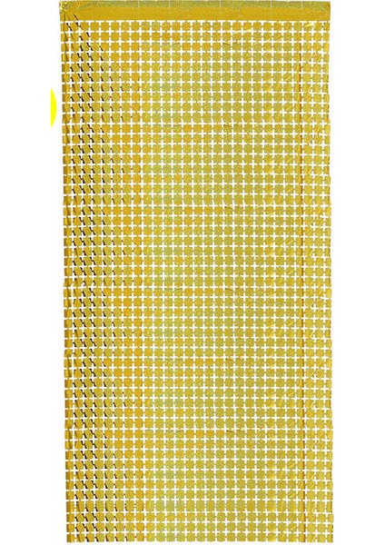 Metalize Gold Kare Desenli Arka Fon Süs 100X200 cm