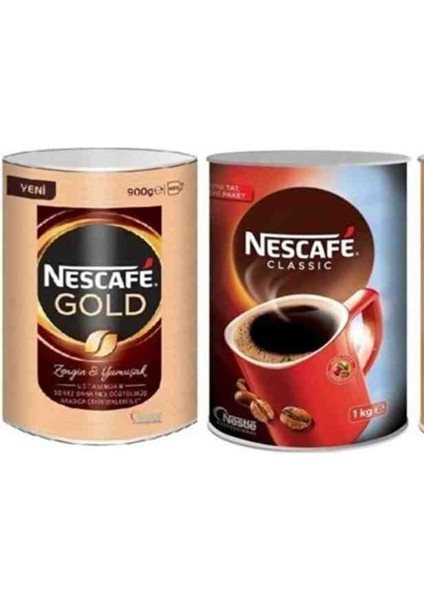 Gold Teneke 900 gr + Nescafe Classic Teneke 1 kg