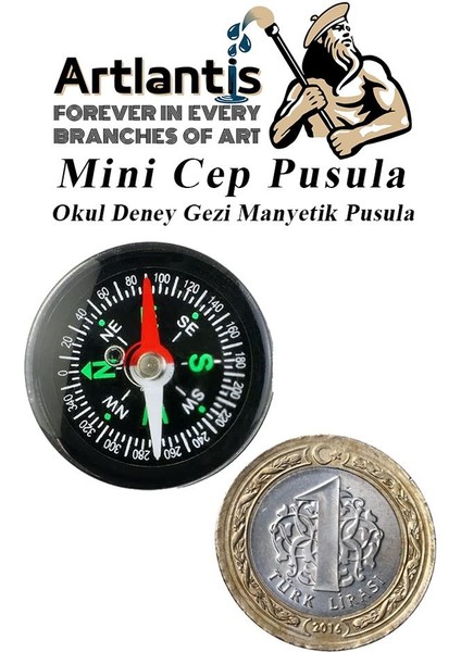 Mini Pusula 1 Adet Küçük Pusula Okul Deney Gezi Cep Pusulası Manyetik Pusula 7X30 mm Plastik Öğrenci