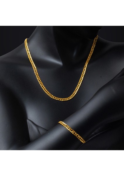 22 Ayar Altın Gurmet Zincir ve Bileklikli Set