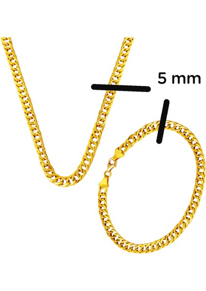 22 Ayar Altın Gurmet Zincir ve Bileklikli Set indirimleri