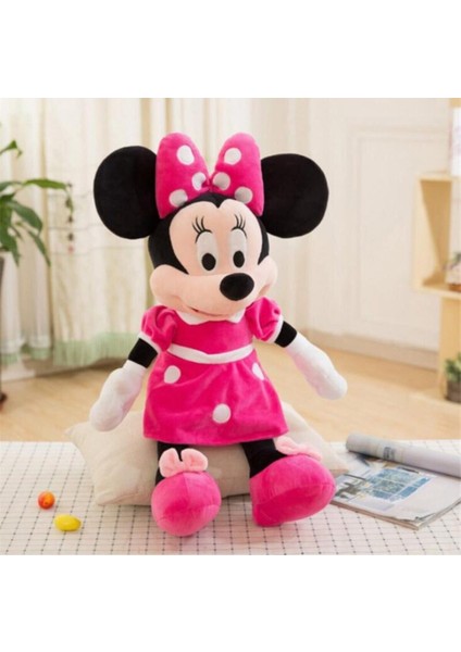 Miki Fare Mickey Mouse Minnie Mouse Figür Peluş Oyuncak Uyku & Oyun Arkadaşı Orta Boy 30 Cm.