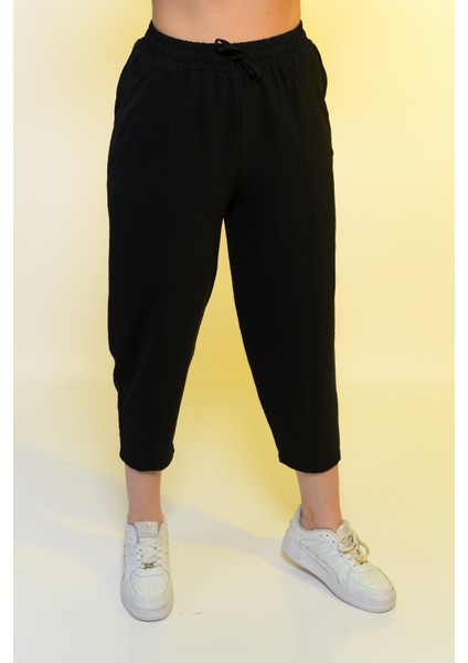 Kadın Beli Lastikli Rahat Pantolon Yüksek Bel Ince Yeni Sezon Yazlık Pantolon fırsatları