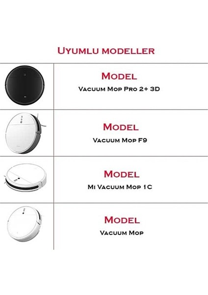 Xiaomi Mi Robot Vacuum Mop Pro 2+ Uyumlu 3D Global Versiyon STYTJ01ZHM Robot Süpürge Yenileme Seti fırsatları