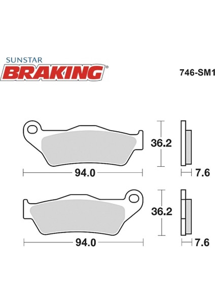Yarı Metalik Fren Balatası / Yamaha / Yzf R125 / 125CC / Ön / 2008-2009-2010-2011-2012-2013-2014-2015-2016-2017-2018-2019-2020