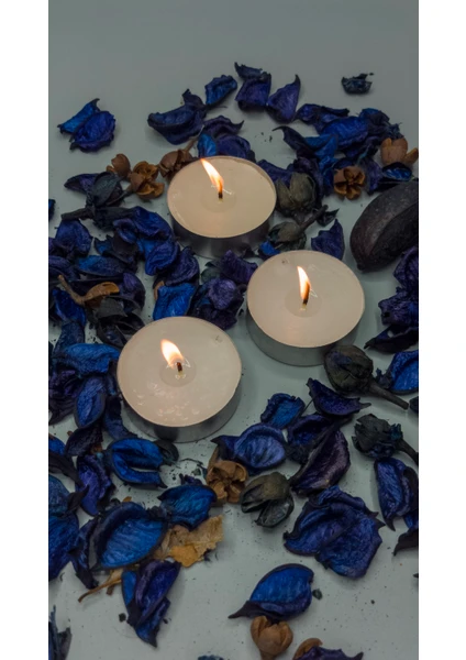 Pars Mum Tealight Mum Maxi Boy Soya Parafinli 50 Adet Beyaz, Dekoratif Orta Boy Tealight Mum