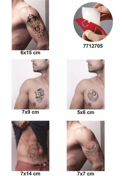 Ütopya Dünya 5 Adet Geçici Dövme Kına Şablonu