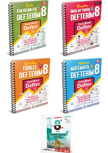 8.Sınıf Defter Seti - LGS 40 Din Deneme