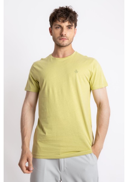 Erkek/unisex Baskılı O-Yaka T-Shirt Premiver - Açık Haki fiyatları