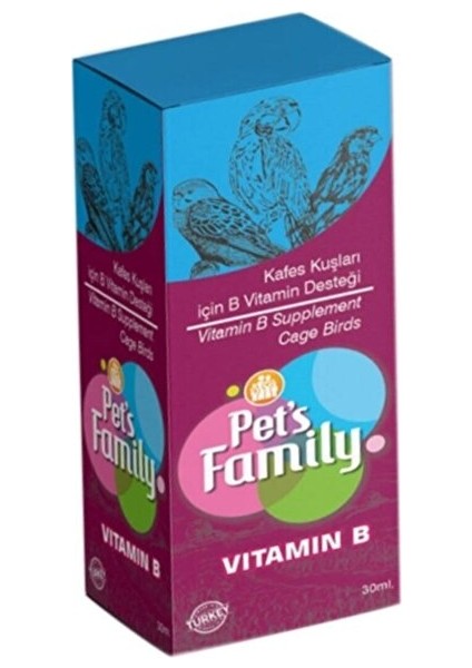 Pets Family Kuş-Vitamin B 30 ml