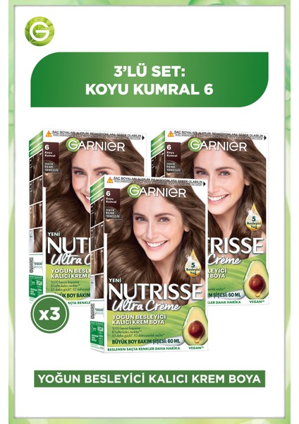 3'lü Nutrisse Ultra Creme - 6 Seti