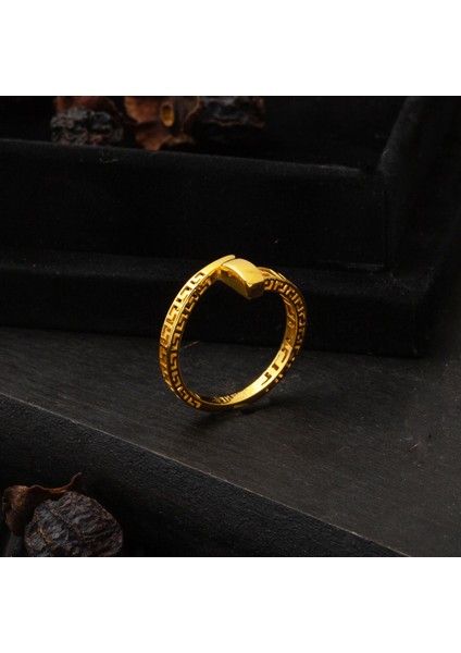 14 Ayar Versage Çivi Altın Yüzük