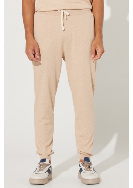 ALTINYILDIZ CLASSICS Erkek Sütlü Kahve Standart Fit Normal Kesim %100 Pamuk Cepli Rahat Eşofman Altı