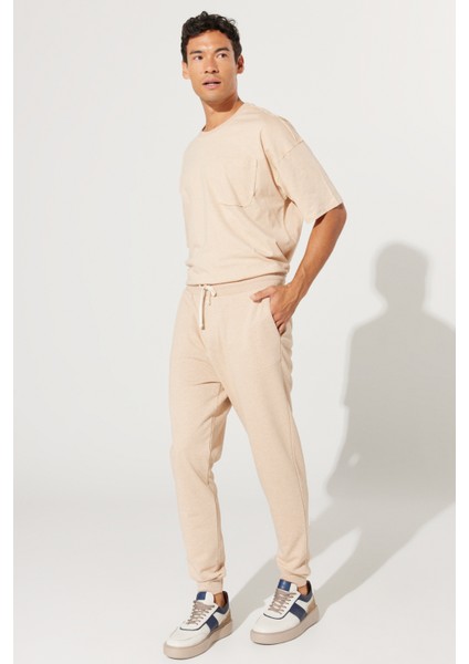 ALTINYILDIZ CLASSICS Erkek Sütlü Kahve Standart Fit Normal Kesim %100 Pamuk Cepli Rahat Eşofman Altı fırsatları