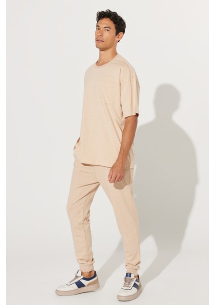 ALTINYILDIZ CLASSICS Erkek Sütlü Kahve Standart Fit Normal Kesim %100 Pamuk Cepli Rahat Eşofman Altı indirimleri