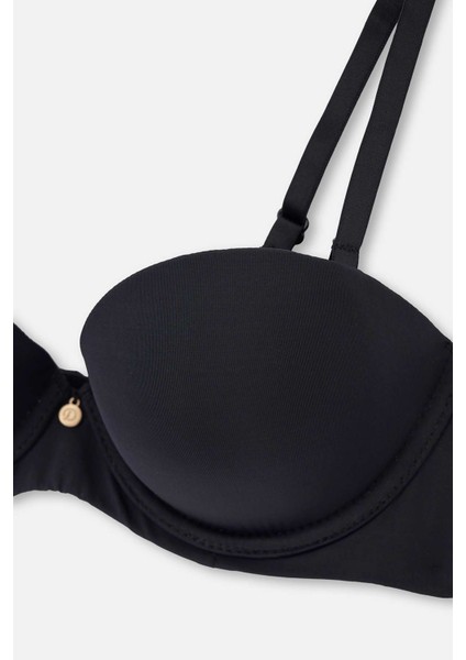 Siyah 1078KC Plumeria Straplez Yarı Dolgulu Sütyen modelleri