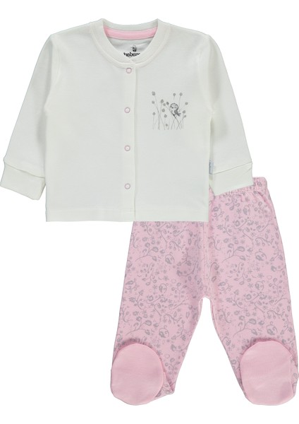 Kız Bebek Patikli Takım 1-6 Ay Pembe