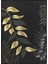 Yapraklar Siyah Gold Altın Renkler Modern Poster P-004068 1