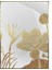 Lotus Çiçekler ve Yaprakları Altın Gold Renkler Modern Poster P-000809 1