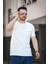 Mela Kolye Hediyeli Tek Cep Slim Fit Likralı Erkek Tshirt 1
