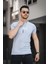 Dark Baskılı Omuz Şeritli Slim Fit Likralı Erkek Tshirt 3