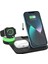 100W Hızlı Kablosuz Şarj Standı 4'ü 1 Arada Katlanabilir Şarj Yuvası Istasyonu iPhone 14 13 12 11PRO Max Iwatch 8 7 Apple Kulaklık Için 8 Işık (Yurt Dışından) 1