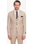 Erkek Bej Slim Fit Sivri Yaka Takım Elbise 3