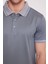 Erkek Gri Polo Yaka Desenli TShirt 4
