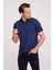 Erkek Lacivert Polo Yaka Desenli TShirt 1