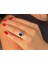 Pırlanta ve Oval Safir Taşlı Anturaj Yüzük 0417R0099 4