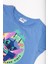Dısney Stıtch Simli Baskılı Çocuk Tshirt 54937-Mavi 2